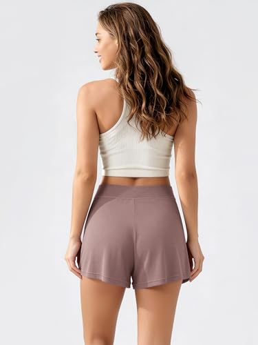 Image of ODODOS 2-Pack Ultra-Soft Modal Lounge Shorts for Women - Lightweight & Breathable Sleepwear, 3 inch Inseam