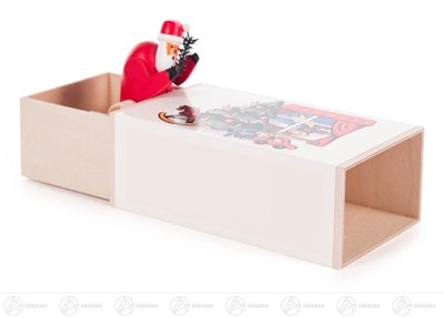 Caja de música navideña con Papá Noel de 6 cm que revive recuerdos entrañables