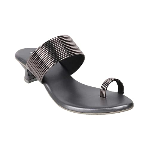 Image of Metro Women's Fashion Kitten Heel Slip-on Sandals