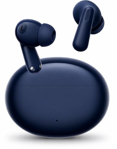 Image of Buds 3 TWS with ENC Bluetooth V5.4 Wireless Headphones, 40Hr Playtime, Deep Bass, Low Latency, Stereo Calls, Snug-fit TWS Earbuds, Smooth Touch Control & Fast Charging (Navy Blue)