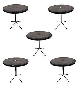 SALON CHAIR Restaurant Table Bar Dining Table Easily Foldable and Light Weight Table for Sitting Lunch Dinner (Pack of 5pc)