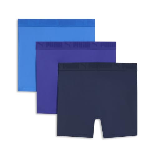 PUMA Mens 3 Pack Athletic Boxer Brief - Blue - Size M2