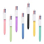 Finehenchi 7 Pack Pens Multicolour, 4 Colour Pens All In One Multicoloured Pen, Retractable Ballpoint Pen Medium 1.0mm Multi Coloured Pen All in One for School Office Supplies