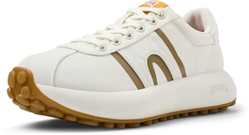 Camper Pelotas Athens K201613, Zapatillas Mujer, Naturaleza Blanca 002, 37 EU