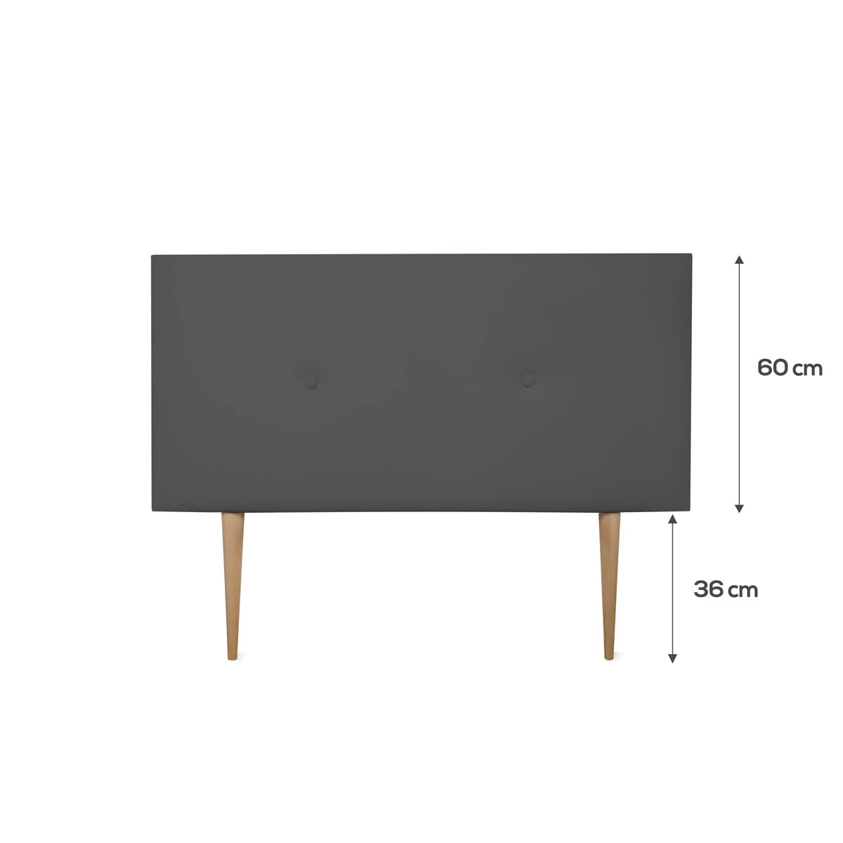 Testiera Letto Imbottita Modello Milano - Ecopelle Premium, 90x60cm, Bianco, Per Letti 80cm - Foto 14