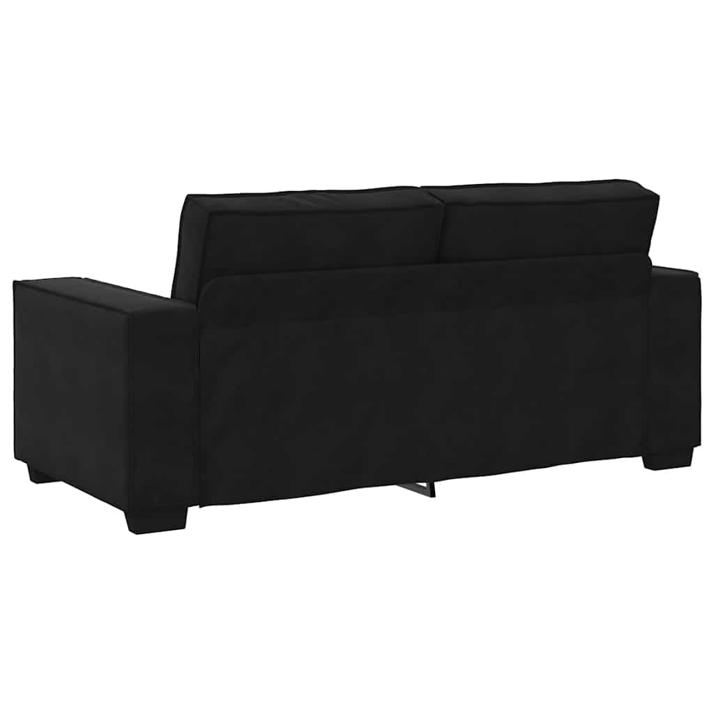 vidaXL Sofá de 2 plazas Terciopelo Negro 180x78x84 cm, sofá, sofá de Dos plazas, sofá de 2 plazas de Terciopelo, sofá de 2 plazas, sofá de Terciopelo