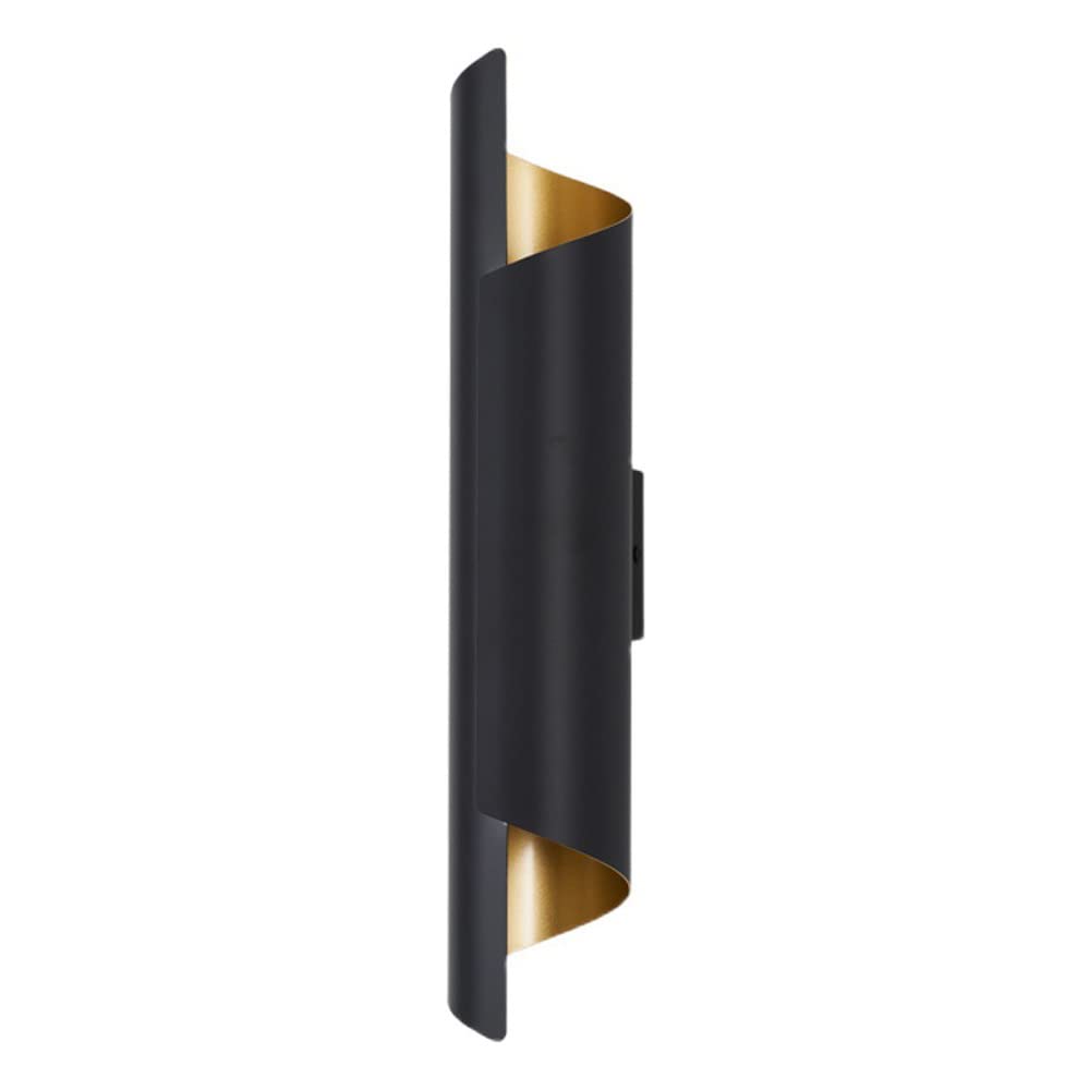HPTHLY Wall Sconce Geometric Metal Up Down Lighting Fixture For Living Room Bedroom Restaurant - E27 Headboard Wall Mount Lamp (Svart)