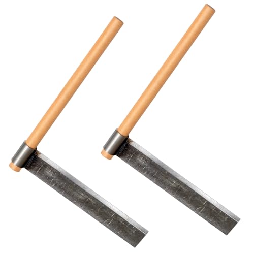 2 Pack Shingle Froe Tool and Kindling Axe for Splitting Firewood 15in Forged Blade Shingle Froe with 17.7in Wooden Handle Wood Splitting & Riving Tool for Shingles Kindling Bushcraft & Woodworking
