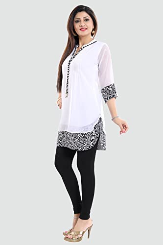 Image of Keshubaba Women's Short Tunics with Neckline Embroidery |Kurti Tops | Short Kurti | Short Kurti for Women | Short Kurti for Girls