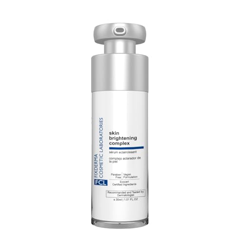 FIXDERMA COSMETIC LABORATORIES FCL Skin Brightening Complex with 2% Alpha Arbutin, 0.5% Hyaluronic Acid & Milk Protein | Antioxidant Serum for Face | Dead Skin Remover for Face - 1.05 Fl Oz