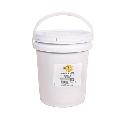 KITCH 24/7 Granulated Garlic, Bulk Food Service Pack, 27.5 Pounds