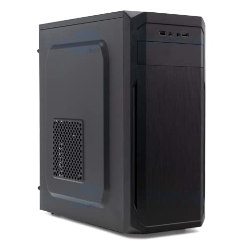 Boîtier de jeu PC ATX Simpletek noir alimentation 500W Micro-ATX Mini ITX châssis gaming