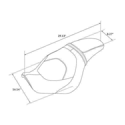 Coussin pour VT750C2B Phantom selle passager avant arrière noir - 4