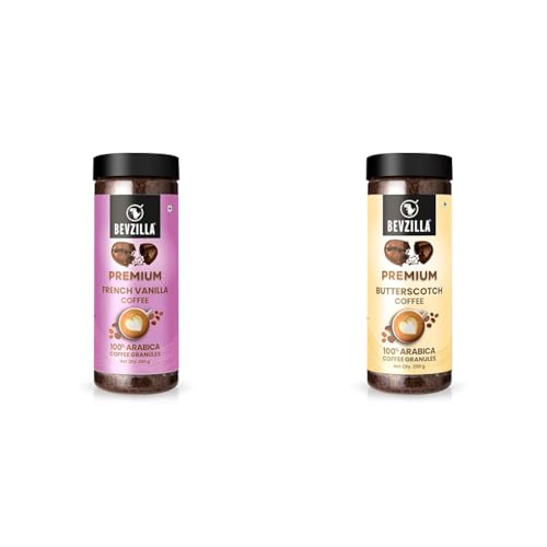 Image of Bevzilla Vanilla Instant Coffee 200g & Butterscotch Instant Coffee 200g
