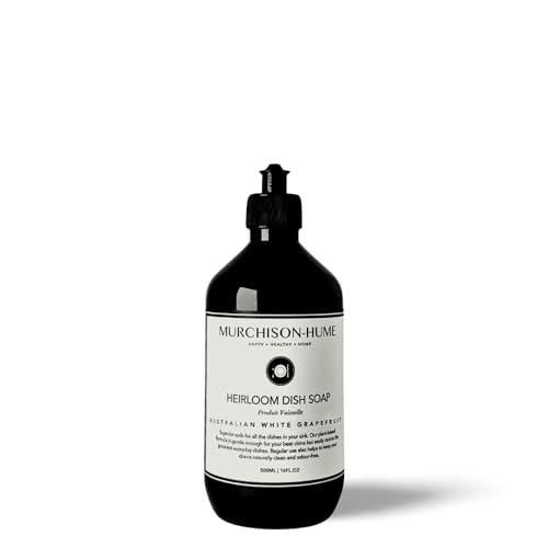 Image of Murchison-Hume Heirloom Dish Soap | Plant-Based Dishwashing Liquid | Tough on Grease | Gentle on Hands & Sensitive Skin | Non-Toxic | Safe for Fine China | Australian White Grapefruit | 16 fl oz