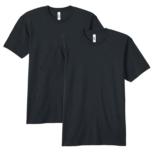 American Apparel unisex Tri-blend Track T-shirt, Style Gtr401, 2-pack Tri-black (2-pack) X-Large