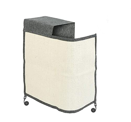 Italdos Tapis Griffoir Chat Protection Fauteuil Canapé Griffoir pour Clous de Chat en Sisal Protection Accoudoir - Côté Droit 60x50cm