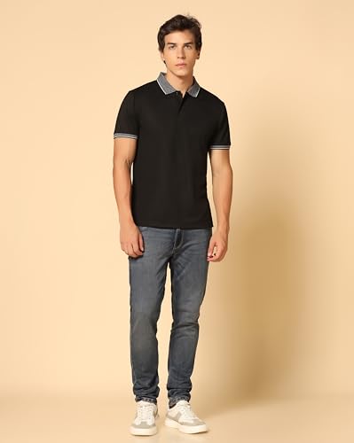 Image of INKKR Men's Collared Neck Stylish Half T-Shirt