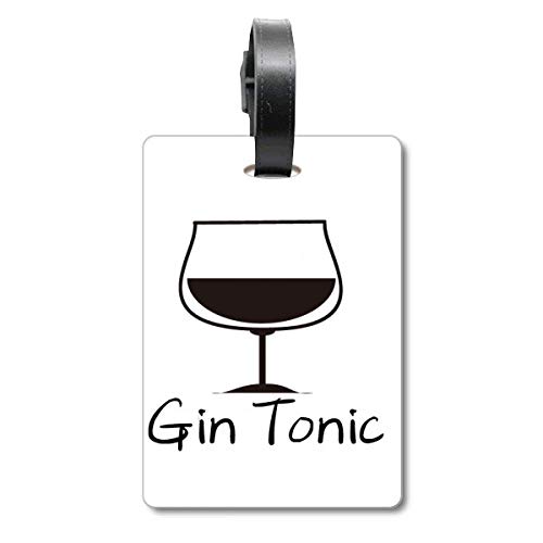 Étiquette valise de voyage motif gin tonique - Accessoire bagage original