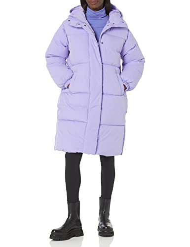Amazon Essentials Women's Oversized Long Puffer Jacket (Available in Plus Size), Purple, Large