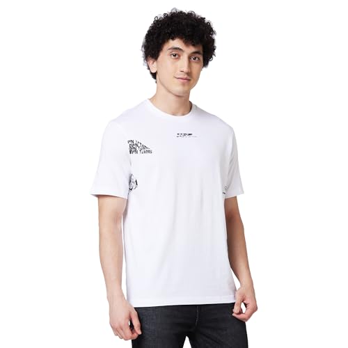 Image of Spykar Men's Comfort Fit N /A Half Sleeve Solid Casual T-Shirt