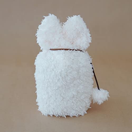 骨壷 骨壺 カバー 骨壷カバー 骨壺カバー 骨 覆い袋 骨袋 袋 3.5寸 人間 赤ちゃん ペット 犬 猫 かわいい おしゃれ 手作り 分骨 手元供養 耳型ふわもこ アイボリー 0101C35