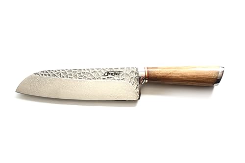 ACEJET Hammerman Olive, SanMai Santoku Kitchen Knife