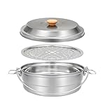 NEIQIUWING Tragbarer Dampfgarer aus Edelstahl für Reis- und Nudelsuppen für Selbstfahrerreisen