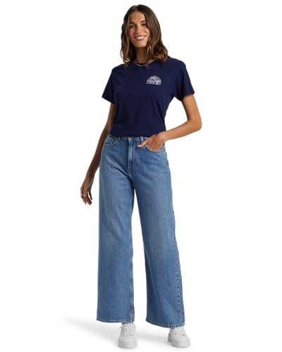 Image of Roxy Womens Boyfriend Crew T-Shirt, Casual Relaxed Fit Crew Neck Tee Short Sleeve Cotton Basic Shirt Everyday Comfort