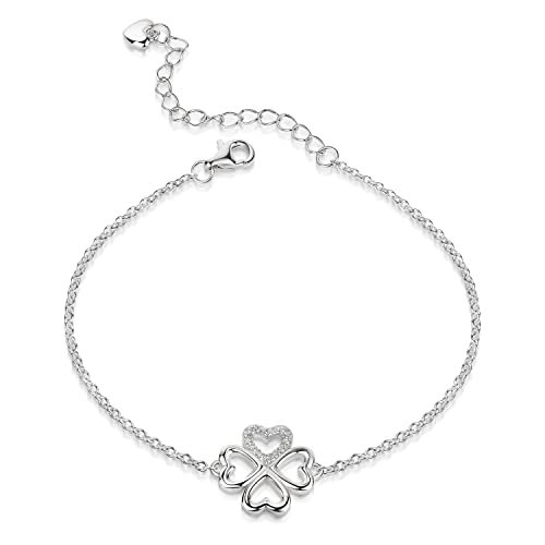 XAANA AMZ0550 - Pulsera de mujer con trébol y circonitas, 20 cm, plata de ley 925 Cover