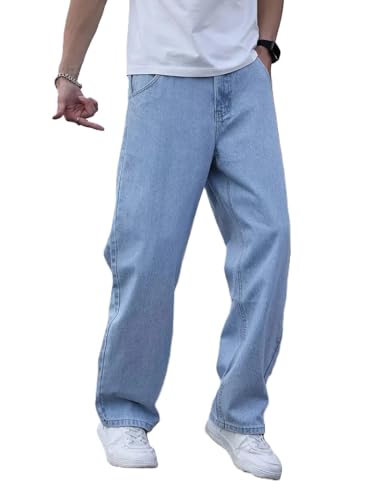Image of THIRD QUADRANT Baggy Jeans for Men || Khaki Jeans || Jean Pant for man (in, Numeric, 30, Regular, Khakhi)