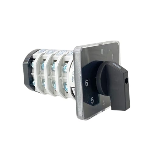 Rotary Switch YMZ12-32/4 Electrical Combination Changeover cam Switch 32A 4 Pole 0-6 Position Sliver Contacts high Voltage