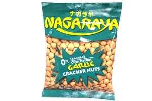 nagaraya cracker nuts (garlic flavor) - 5.6oz [12 units] (731126104166)