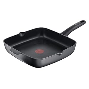 Tefal E23540 Ultimate Deep Square Frying Pan | Cast Aluminium | Heat Distribution | Non Stick Coating | Thermo – Signal | Effortless Cleaning | Durable | Suitable for Induction | Black