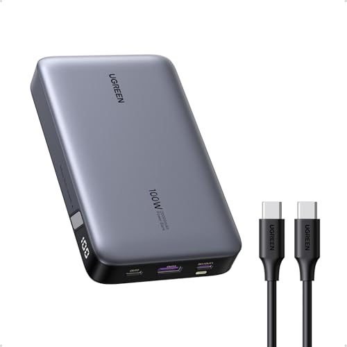  Power Bank 20000mAh 100W UGREEN 3 Puertos USB-C Pantalla Digital MacBook iPhone Samsung