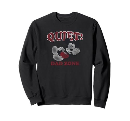 Disney Mickey Dad Zone sweatshirt homme pull coton col rond gris