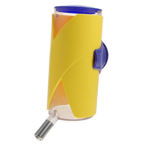 Sosoport Pet Water Dispenser Durable Water Feeder for Dogs Cats Easy Install Cage Mount Convenient Portable Water Bottle Yellow for Pet Owners