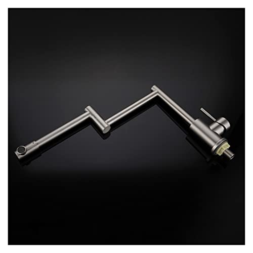 Grifo de cocina para ollas de acero inoxidable cepillado con grifería plegable 6