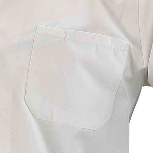 Image of Mercer Culinary M60200WHL Millennia Unisex Cook Shirt with Wicking Mesh Back, Large, White