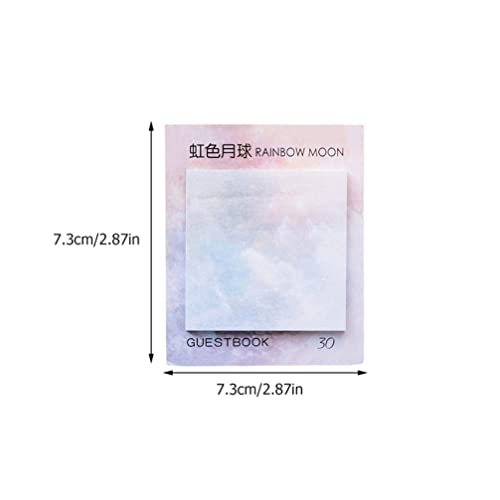 Yardwe 12Pcs Planeta Bonito Diversão Quadrado Moon Terra Auto- Adesivo Tearable Papel Pegajoso Progr