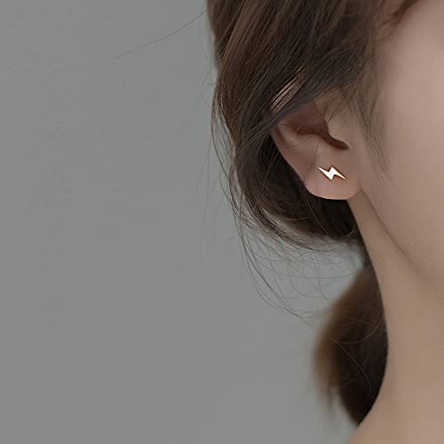Lightning Bolt Earrings Sterling Silver Flash Stud Earring For Women Men #TOP3