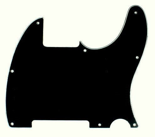 3 Ply Guitar Pickguard Fits Telecaster Tele Esquire -BLACK (B25)