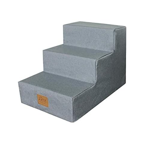 thelastplanet Pet ladder Pet Portable Foam Pet Stairs Steps for Dogs & Cats Dog & Cat Ramp Perfect for Bed & Sofa Pet Stairs Ramps for High Beds Cover