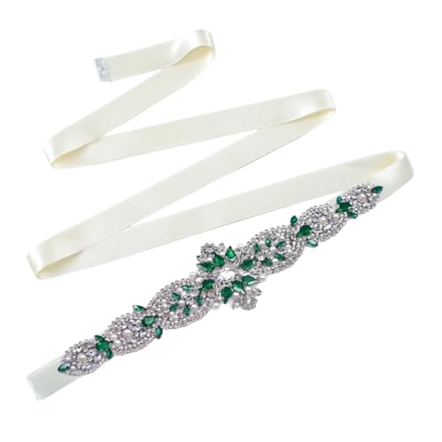 Women Wedding Rhinestones Bridal Dress Belt Stone Hand Appliqued Party Ribbon Belts