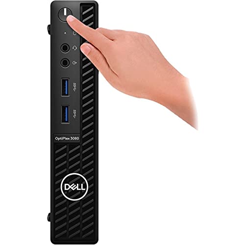 Image of Dell OptiPlex 3000 3080 Desktop Computer - Intel Core i5 10th Gen i5-10500T Hexa-core (6 Core) 2.30 GHz - 8 GB RAM DDR4 SDRAM - 256 GB NVMe M.2 PCI Express M.2 SSD - Micro PC - Black