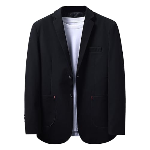 Men's Lightweight Solid Blazer Business Casual Regular Fit Suit Jacket Two Button Comfortable Stylish Sport Coat