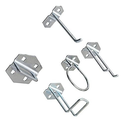 Alipis 1Set Tool Organizing Storage Hook Peg Hooks with Plating for Pegboard Shaped Curved and Ring Style for Garage Workshop and Craft Storage
