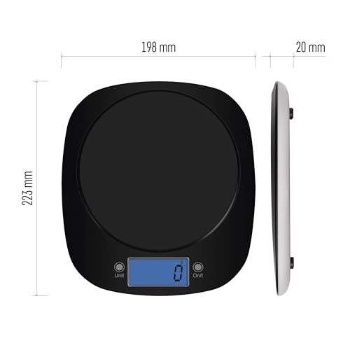 Báscula de cocina digital EMOS con cuenco y pantalla LCD miniatura 5