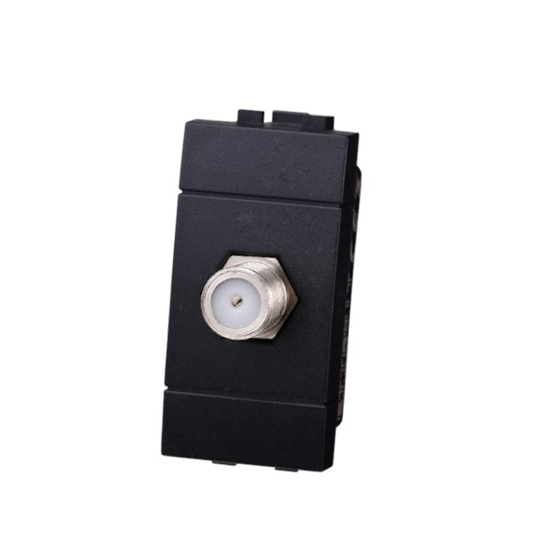 Module Schalter Schalter Shucko TV-Tasten kompatibel mit Serie Living Schwarz - ETTROIT (SATELLIT-TV-Anschluss)