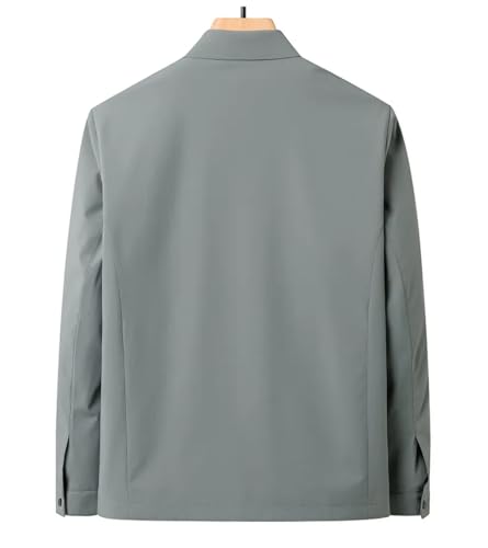 Men's Solid Business Casual Jacket Loose Fit Blazer Coat Lapel Buttons Work Formal Outwear2